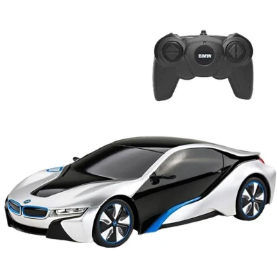 Afbeelding van Rastar BMW I8 RC auto, blauw/zwart, 1/24