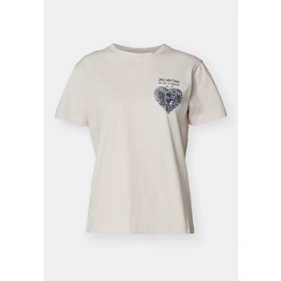 Afbeelding van Jack Wolfskin Discover Heart Tshirt print, Dames, Maat: Small, Sea shell