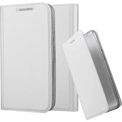Afbeelding van Cadorabo Hoesje geschikt voor Motorola MOTO G3 in CLASSY ZILVER Beschermhoes met magnetische sluiting, standfunctie en kaartvakje Book Case Cover Etui