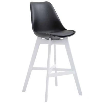 Afbeelding van Barkruk Narvik Kunststof Wit Frame Zwart