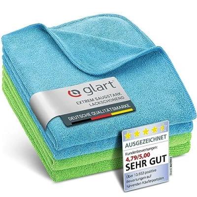 Afbeelding van Set van 4 super slimme microvezeldoeken, 2 stuks blauw 40 x cm en groot