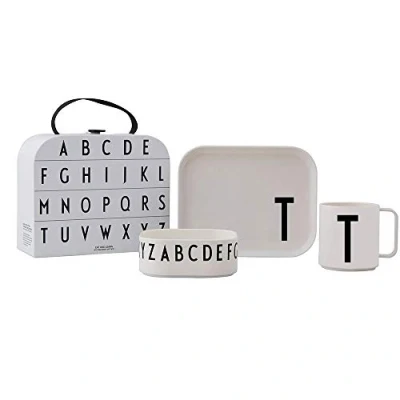 Afbeelding van Design Letters kinderservies set T