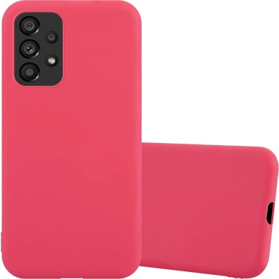 Afbeelding van Cadorabo Hoesje geschikt voor Samsung Galaxy A53 5G in CANDY ROOD Beschermhoes gemaakt van flexibel TPU silicone Case Cover
