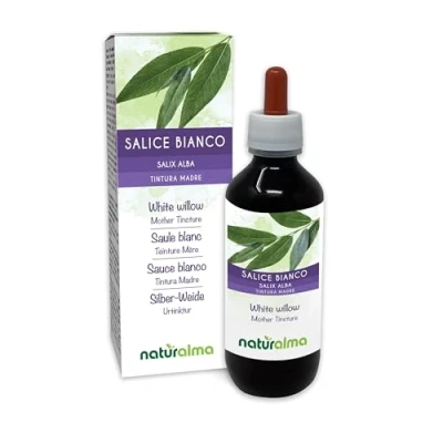 Afbeelding van Schietwilg (Salix alba) schors Alcoholvrije moedertinctuur Naturalma Vloeibaar extract druppels 200 ml Voedingssupplement Veganistisch