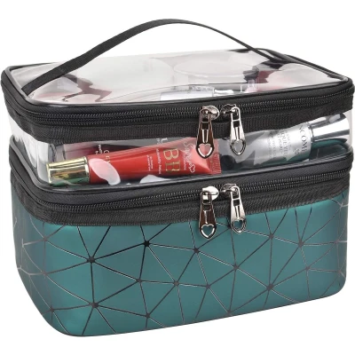 Afbeelding van make upzak Dubbele Laag Reis Cosmetische Geval up Organizer Toiletry Bag