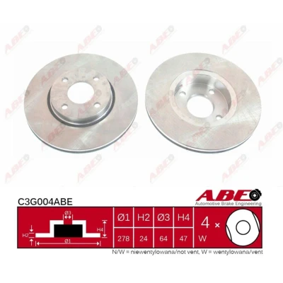Afbeelding van ABE Remschijven C3G004ABE