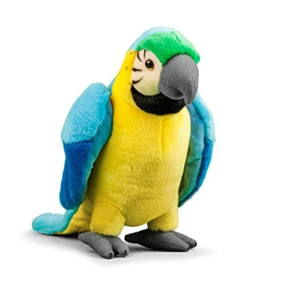 Afbeelding van Animigos 37565 pluche dier Ara blauw, knuffeldier in realistisch design, knuffelzacht, ongeveer 24 cm groot, meerkleurig