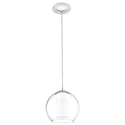 Afbeelding van EGLOÂ BolsanoÂ Â HanglampÂ 1Â LichtsÂ Ã ̃20cMÂ ChroomÂ Wit,Â Helder