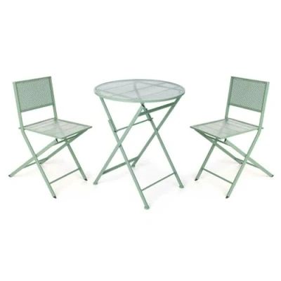 Afbeelding van Tafel met twee stoelen Groen