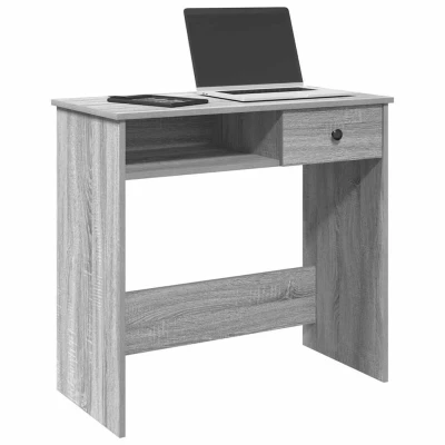 Afbeelding van vidaXL Bureau 80x40x75 cm bewerkt hout grijs sonoma eikenkleurig
