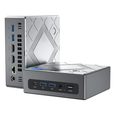 Afbeelding van NiPoGi Mini pc, Intel Core i5 12450H (tot 4,40 GHz), 16 GB (8 GB*2), DDR4, 512 SSD, PC WiFi 6, desktopcomputer met UHD Graphics 1200 MHz, BT 5.2, 2X HDMI + VGA, 4K Tower