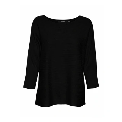 Afbeelding van Vero Moda NORA 3/4 Boatneck NOOS Trui, Dames, Maat: XS, Black