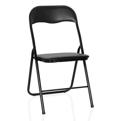 Afbeelding van hjh OFFICE Klapstoel TUDELA BASIC Polyvinylchlorid (PVC) Zwart