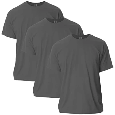 Afbeelding van Gildan Men&#039;s Ultra Cotton T Shirt, Style G2000, Multipack, Charcoal (3 Pack), Medium