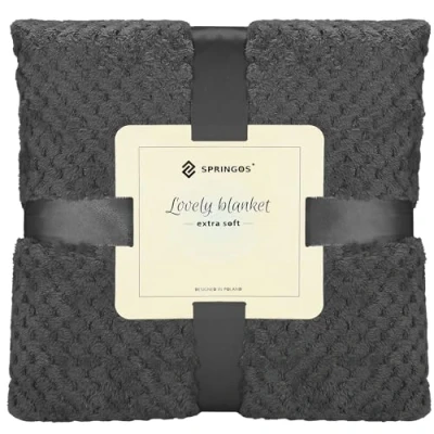 Afbeelding van Plaid Sprei Deken 150 x 200 cm Pluche Grijs