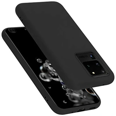 Afbeelding van Cadorabo Hoesje geschikt voor Samsung Galaxy S20 ULTRA Case in LIQUID ZWART Beschermhoes TPU silicone Cover