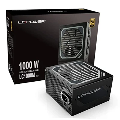 Afbeelding van LC POWER LC1000M 1000W PC voedingen Super Silent Modular Serie Volledig Modulair Kabelmanagement 80Plus Gold