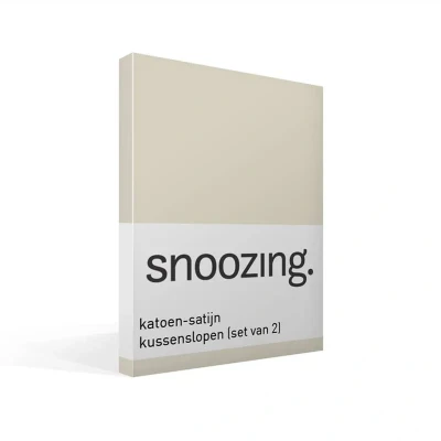 Afbeelding van Snoozing Katoen satijn Kussenslopen 2 stuks 60x70 cm Ivoor