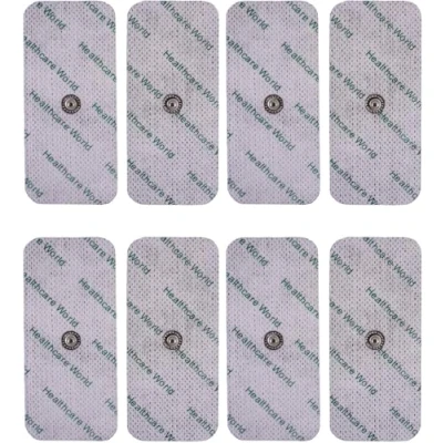 Afbeelding van grote TENS Pads met 3,9mm Stud voor Compex Cefar Gemakkelijk door Healthcare World Set van 8