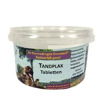 Afbeelding van Dierendrogist Tandplak Tabletten