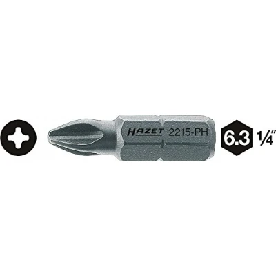 Afbeelding van HAZET 2215 PH2 Kruis bit PH 2 Speciaal staal C 6.3 1 stuk(s)