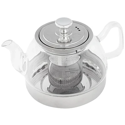 Afbeelding van IBILI Glazen theepot met filter, Induction, boriumsilicaat, 0,8 liter, geschikt voor inductie