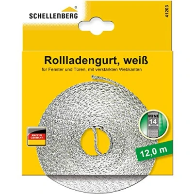 Afbeelding van Schellenberg 41203 Rolluikriem 14 mm/12 m Wit