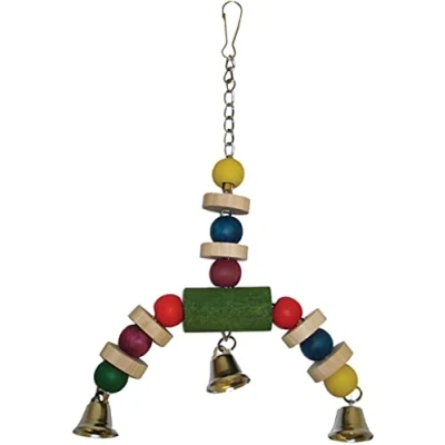 Afbeelding van Happy Pet Vogelspeelgoed Jingler Hout 35X8X3 CM