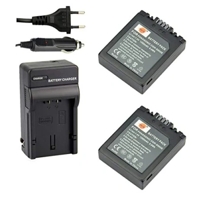 Afbeelding van DSTE® (2 stuks) vervangende batterij en DC62E reislader compatibel met Panasonic S002E Lumix DMC FZ1 FZ2 FZ3 FZ4 FZ5 FZ10 FZ15 FZ20 camera as CGA S002 S002A