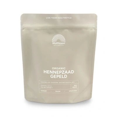 Afbeelding van Mattisson Biologisch Hennepzaad Gepeld, 800 gram