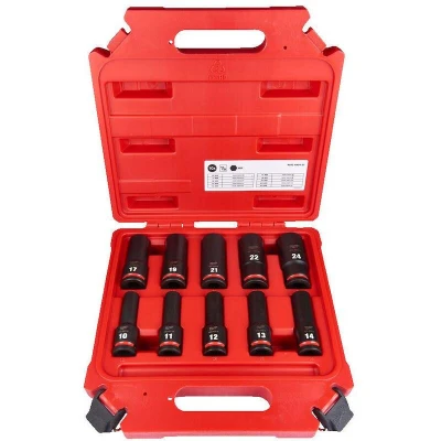 Afbeelding van Milwaukee Doppenset Shockwave 1/2&quot; lang (10 delig)