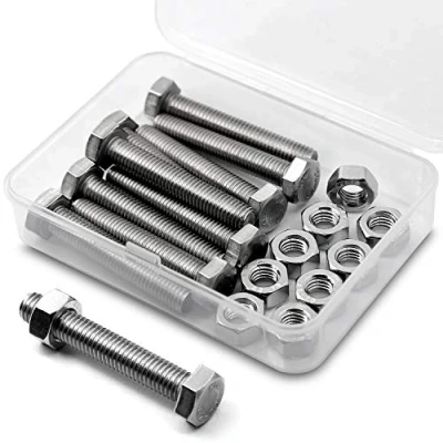 Afbeelding van M8 * 40mm 10 Stuks 304 Roestvrijstalen Zeskantbouten Bouten en Moeren Set, Machineschroeven
