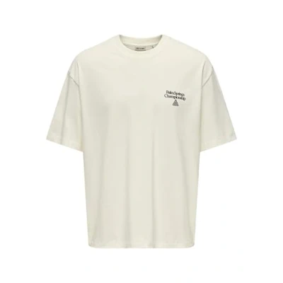 Afbeelding van ONLY &amp; SONS Tshirt Milo Pasadena Gebroken wit L