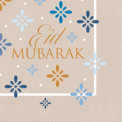 Afbeelding van Eid Mubarak Servetten 33x33cm 16 stuks