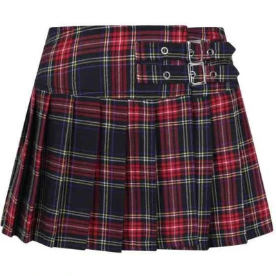 Afbeelding van Banned Tartan Korte rok XL Zwart