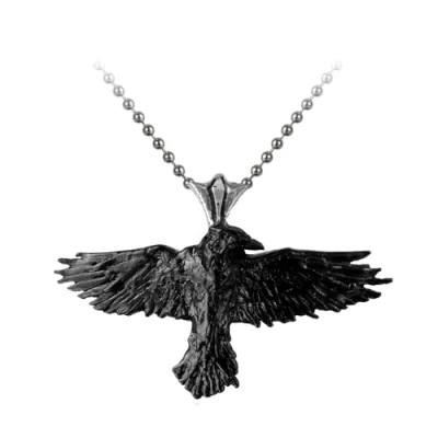 Afbeelding van Alchemy Gothic Black Raven Halsketting zwart Staal Gothic, Middeleeuwen, Rock wear