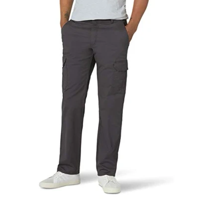 Afbeelding van Lee Performance Series Extreme Comfort Twill Cargobroek met rechte pasvorm voor heren, houtskool, 34W/32L