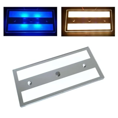 Afbeelding van MARVIX LED Licht 12V 24V Slanke Touch Schakelaar Dimmerbaar 6W Wit/Blauw Interieur Plafondlamp voor Caravan, Camper &amp; Boot Verlichting.