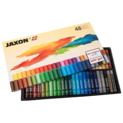 Afbeelding van Honsell 47448 Jaxon oliepastelkrijt, set van 48 in kartonnen etui, briljante, lichtechte kleuren, ideaal voor kunstenaars, hobbyschilders, kinderen, school, kunstonderwijs, vrij schadelijke