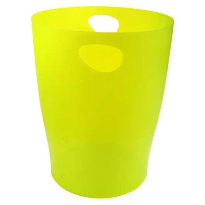 Afbeelding van Exacompta Ref. 45381D Set van 8 prullenbakken ECOBIN met handgrepen Volume 15 liter, voor kantoor en thuiskantoor Afmetingen 26,3x26x33,5 cm Doorschijnend anijsgroen