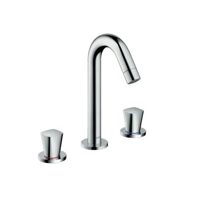 Afbeelding van Hansgrohe Logis 3 gats wastafelmengkraan 150 met trekwaste