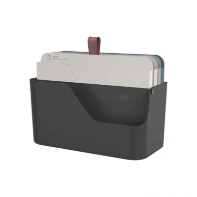 Afbeelding van Rotho My Paper documentenorganizer plus zwart, met blauwe inleggers, A4 formaat, (34,5x15,2x28,7CM)