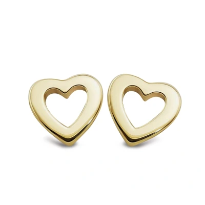 Afbeelding van Jwls4u Earparty Earstuds Open Hart Gold Plated JE038G