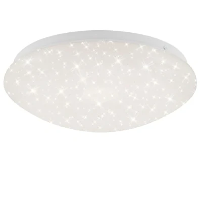 Afbeelding van Briloner LeuchtenMOONPlafondlamp met sterrenhemel effect Dimbaar RGB afstandsbediening Ø26 cm Wit