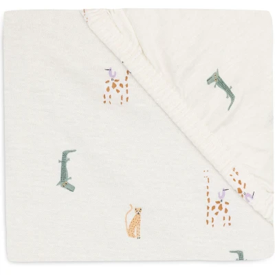 Afbeelding van Jollein Hoeslaken jersey, voor het kinderbed, Jungle Jambo, 60 x 120 cm, 100% katoen, Oeko Tex gecertificeerd