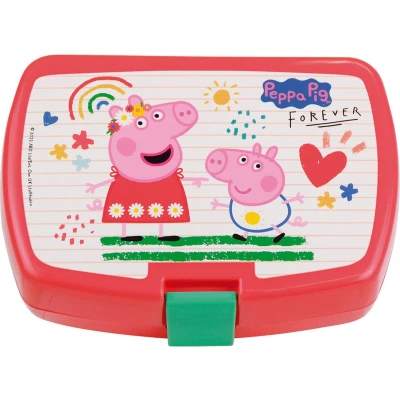 Afbeelding van Peppa Pig broodtrommel/lunchbox voor kinderen roze kunststof 17 x 12 cm Lunchboxen