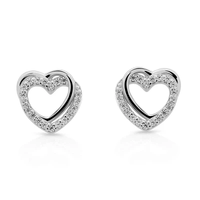 Afbeelding van Orphelia ZO 7482 Oorknoppen Zilver 925 Zirkonia 1 cm