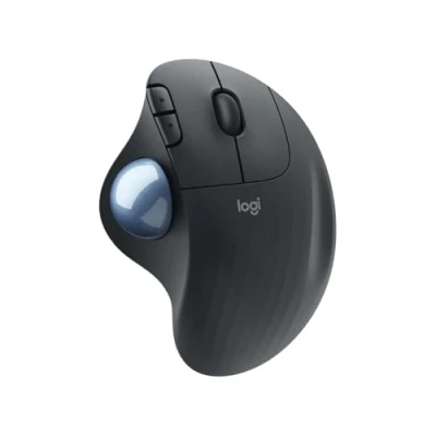Afbeelding van Logitech Mouse M575, Ergo, Draadloos, Unifying, Bluetooth, grafiet optisch, 400 2000 dpi, 5 knoppen, trackball, retail