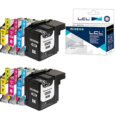 Afbeelding van LCL Inktcartridge compatibel met LC229XL LC225XL LC229 LC225 LC229XLBK LC225XLC LC225XLM LC225XLY (2zwart 2cyaan 2magenta 2geel) vervanging voor Brother MFC J5320DW J5620DW J5625DW J5720DW