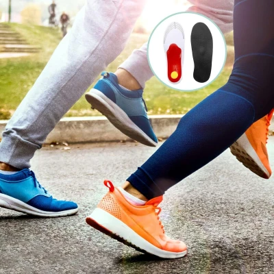 Afbeelding van Ondersteunende Orthotische Schoen Inserts voor Platte Voeten en Plantaire Fasciitis met Schokabsorptie Comfortabele Vervanging Cropable Inlegzolen Mannen Vrouwen